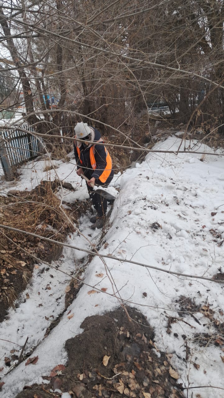 Округ аумағында су басу қауіпін алдын алу жұмыстары жүргізілуде