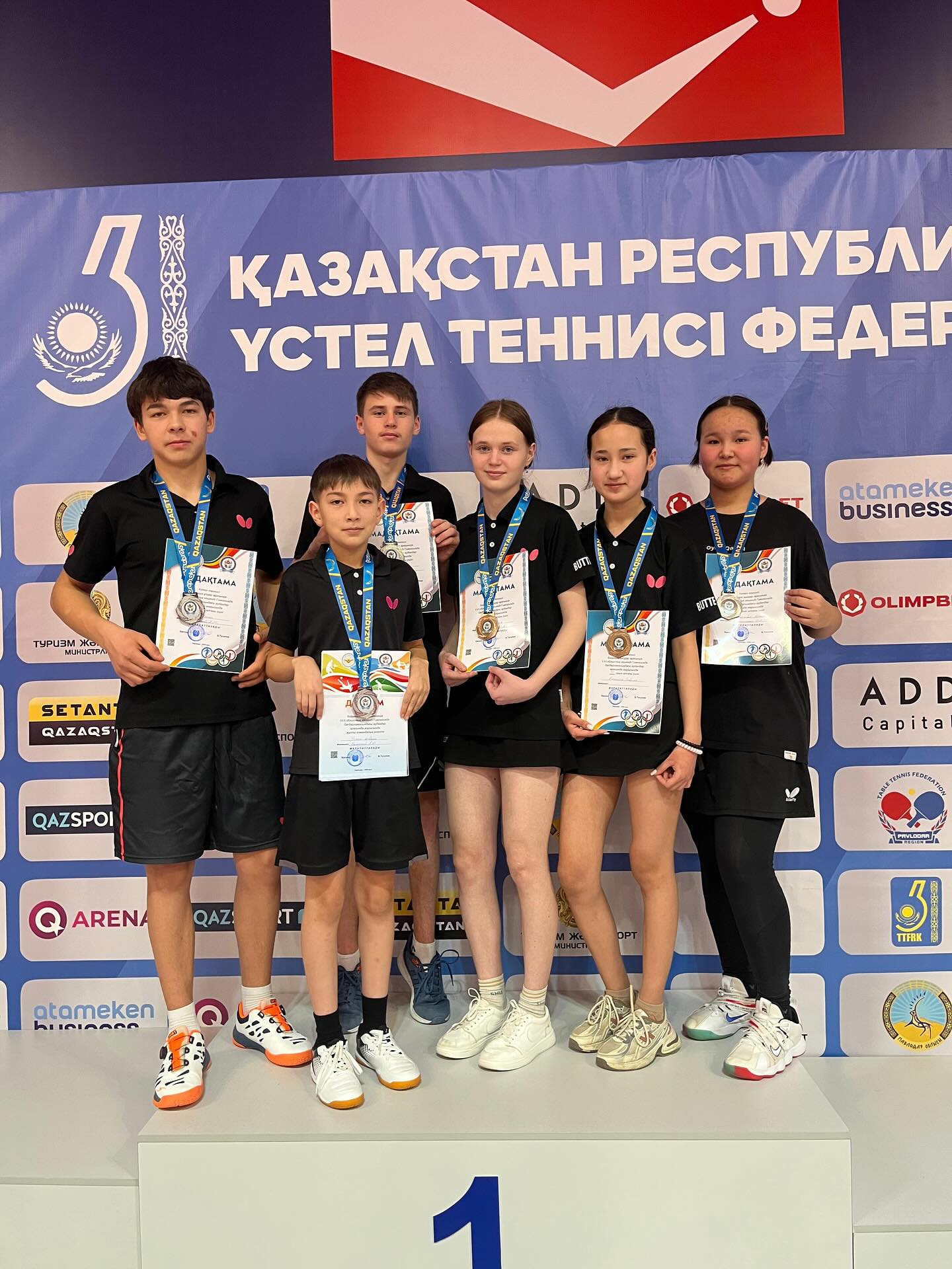 Үстел теннисінен облыстық жарыста Успен ауданының командасы жүлделі орындарға ие болды