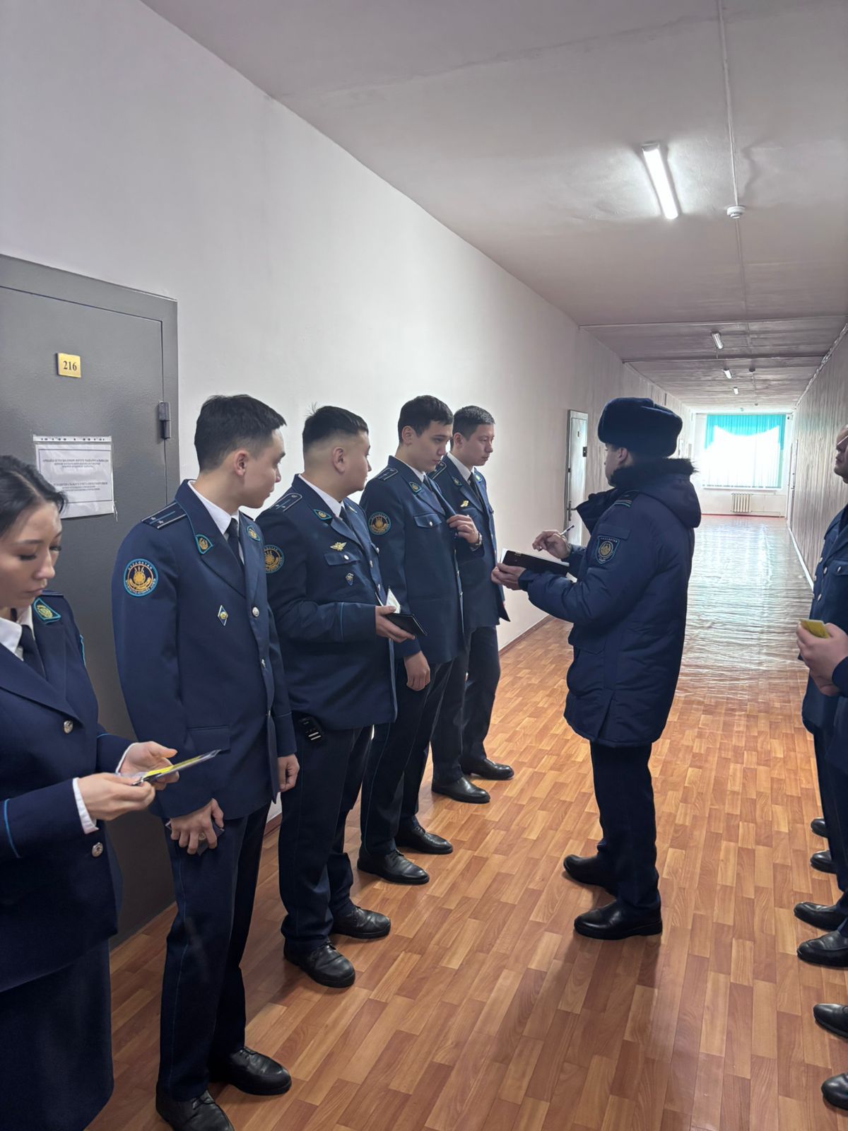№63 мекемеде  жеке құрамға саптық тексеру жүргізілді.