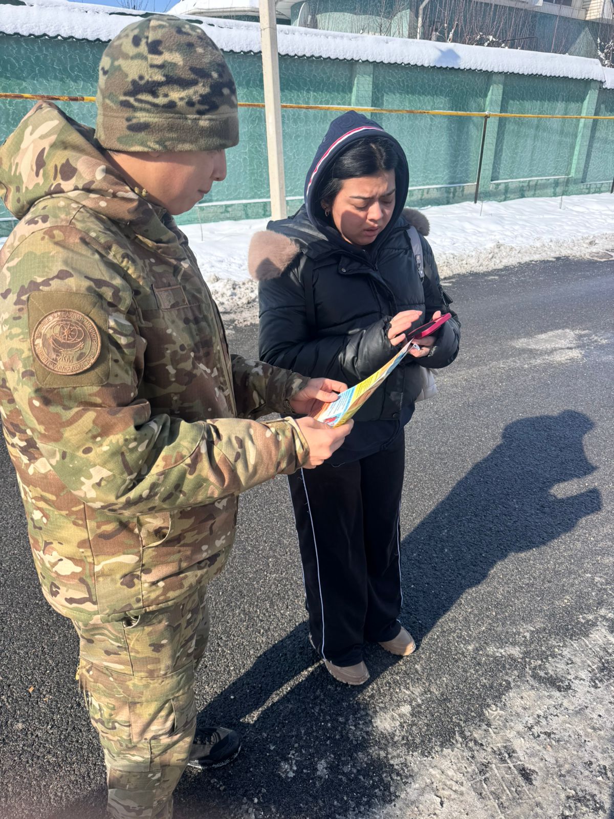 В микрорайоне Ұлағат Каратауского района проведена разъяснительная работа по вопросам безопасности