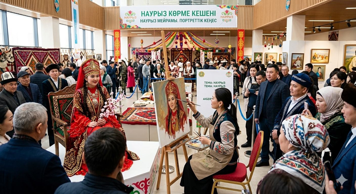 Көрме кешенінде портреттік кескіндеме көрсетілімі өтеді