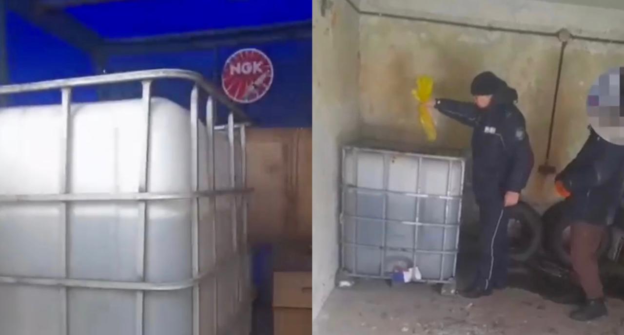 Өскемен полицейлері ірі көлемде спирттік сұйықтық тиелген «Газель» көлігін тоқтатты