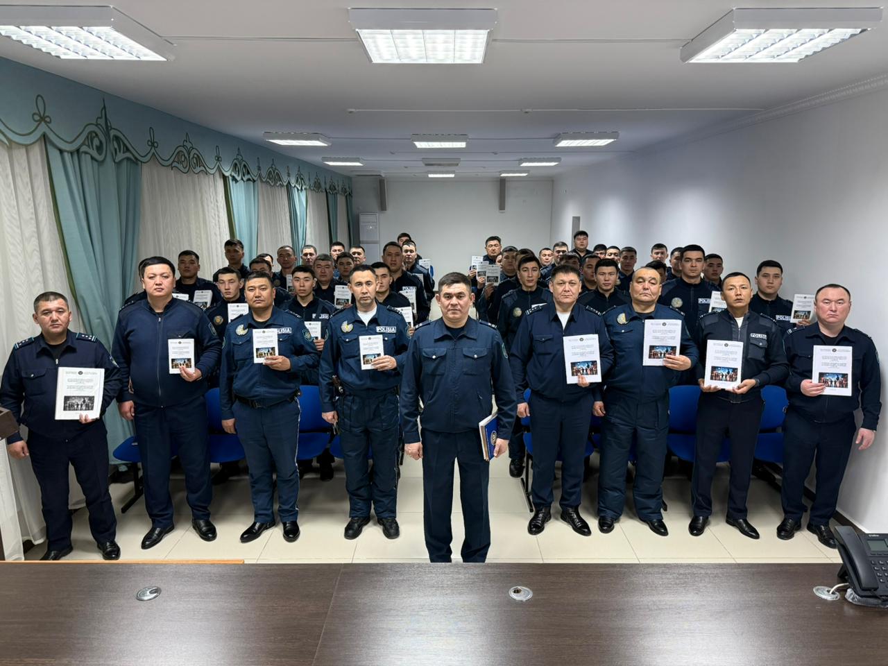 Қызылордада полиция қызметкерлері үшін даярлық сабағы өткізілді