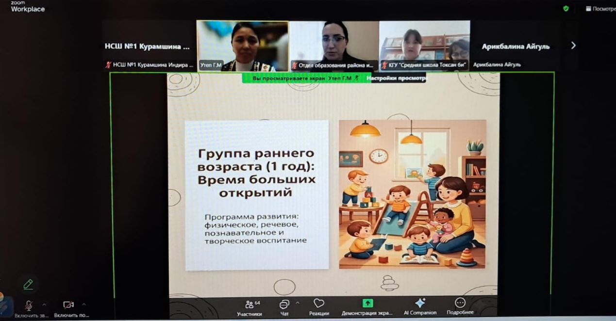 Мектепке дейінгі ұйым педагогтеріне ОЗП-ға дайындық бойынша әдістемелік қолдау көрсетілді