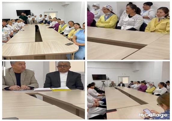 Ақсу-Аюлы ауылының орталық аудандық ауруханасында аудандық коалиция өкілдерінің мекеменің еңбек ұжымымен кездесуі өтті