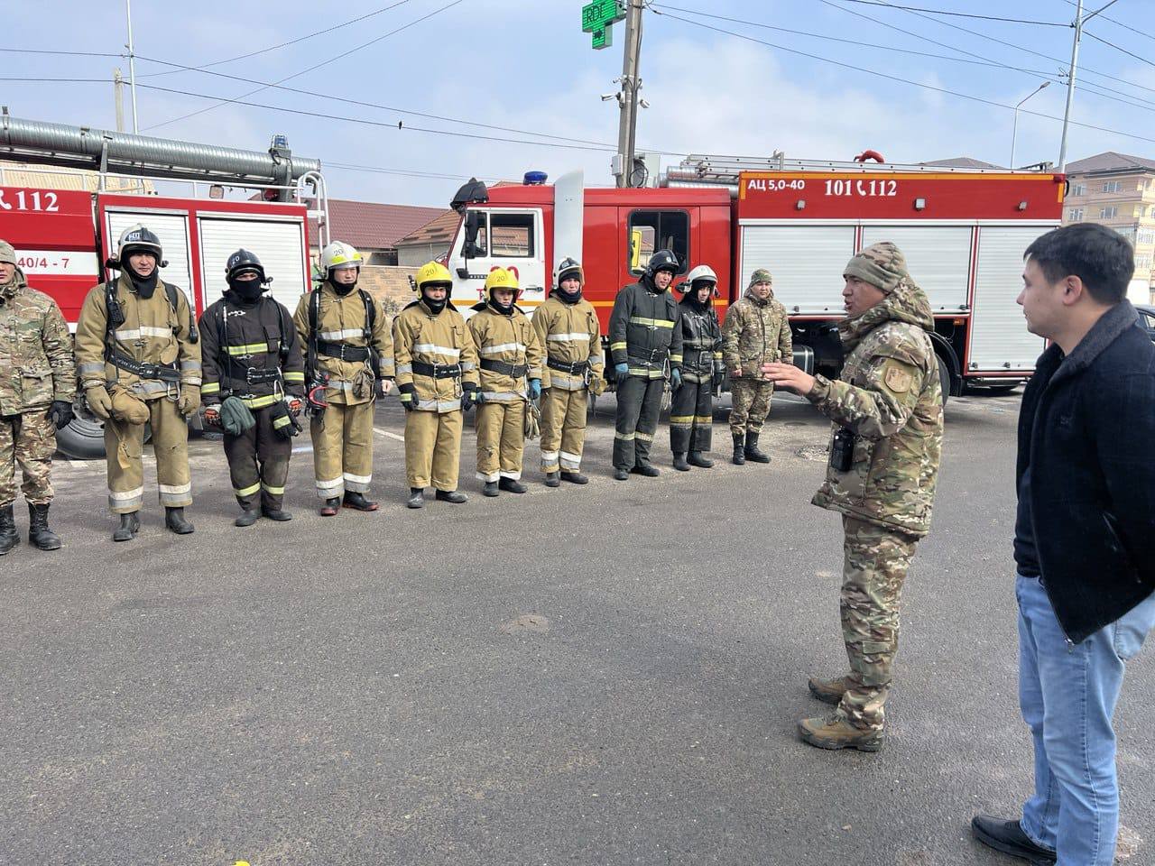 Тараз қаласында сауда орталығында өрт-тактикалық сабақ өткізілді