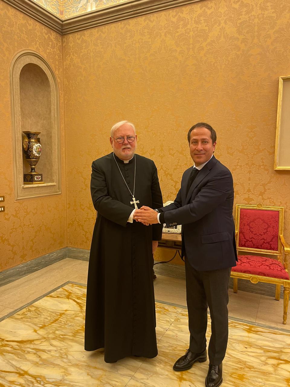 О встрече Посла Казахстана с Секретарем Святого Престола по связям с иностранными государствами и международными организациями архиепископом Полом Ричардом Галлахером