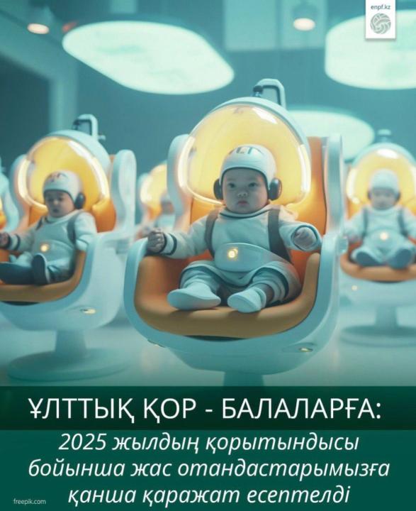 Ұлттық қор - балаларға: 2025 жылдың қорытындысы бойынша жас отандастарымызға қанша қаражат есептелді