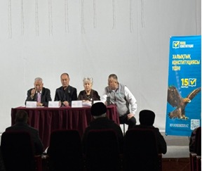 Талды ауылында облыстық коалиция өкілдері Жаңа конституция жобасын түсіндіру бойынша кездесу өткізді