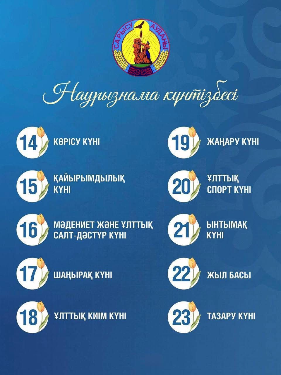 ҰЛЫСТЫҢ ҰЛЫ КҮНІН ҰЛЫҚТАЙТЫН - НАУРЫЗНАМАНЫҢ ОНКҮНДІГІ