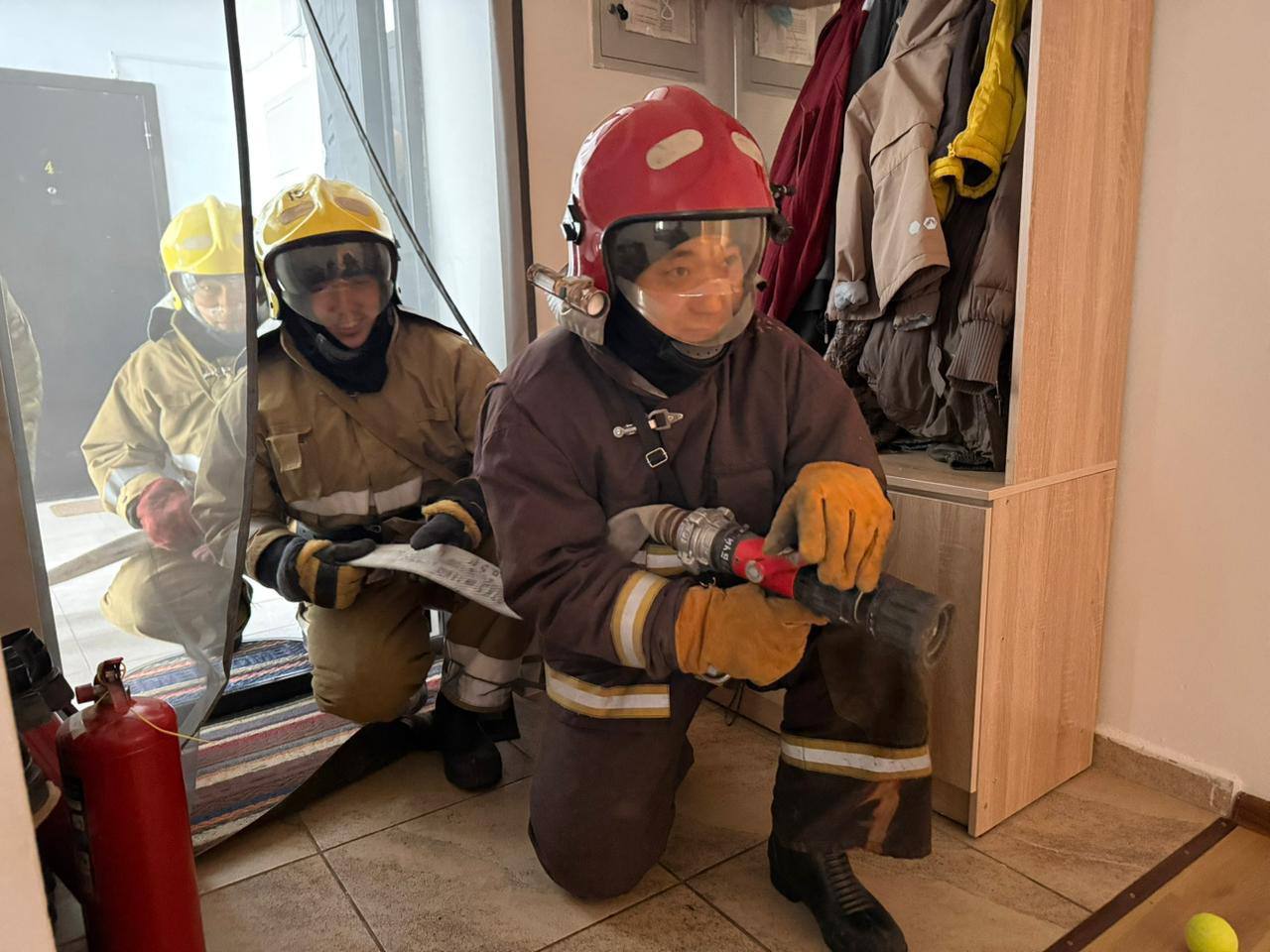 Қордай ауданында өрт-тактикалық сабақ және профилактикалық жұмыстар жүргізілді