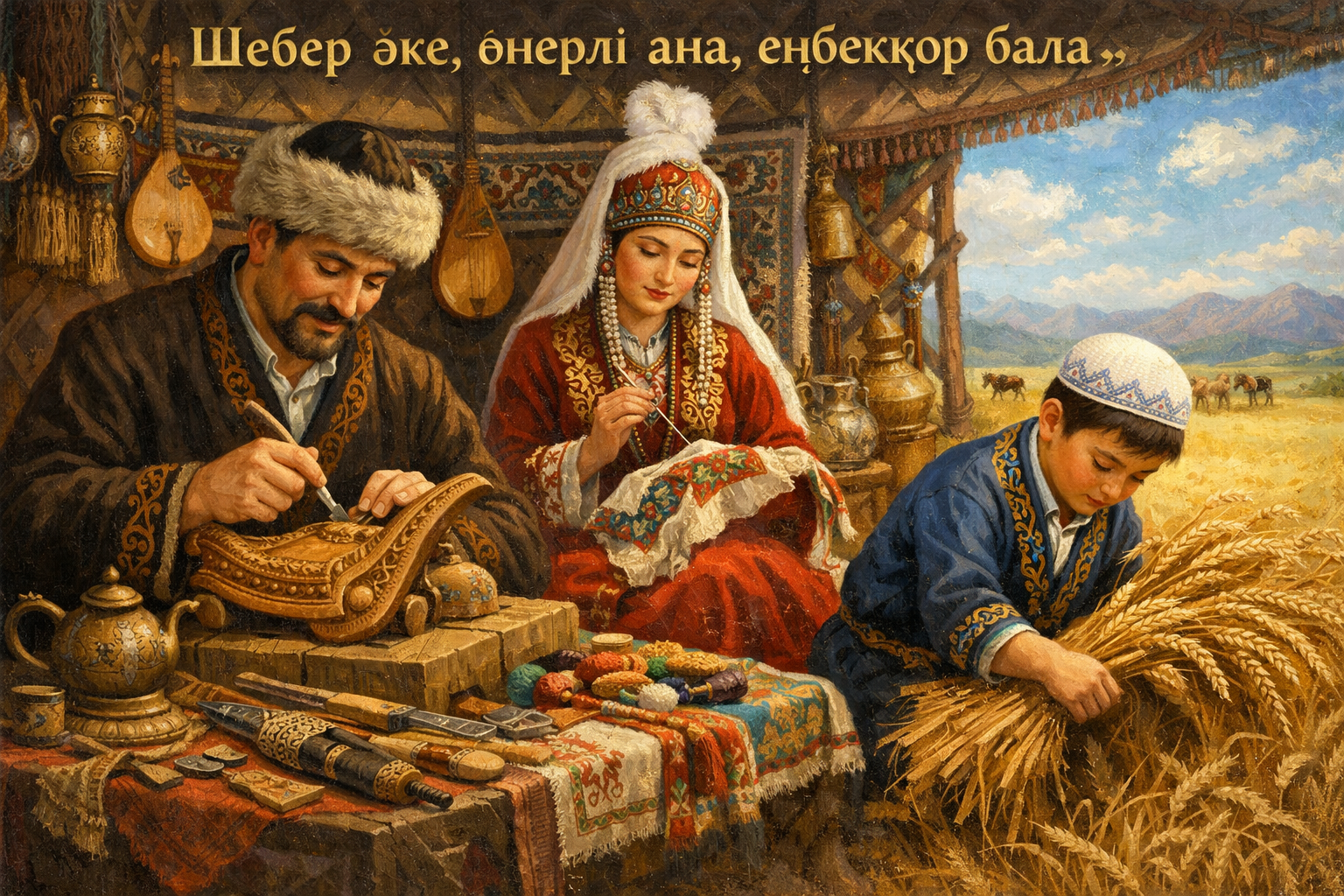 «Шебер әке, өнерлі ана, еңбекқор бала».