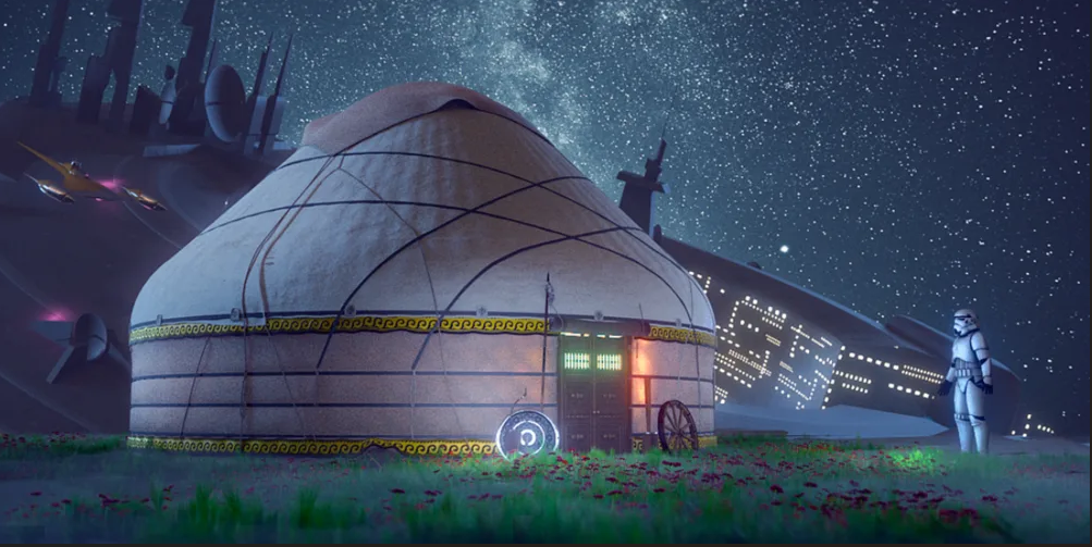 Маңғыстауда Амал мерекесіне орай Отпан тауда цифрлық киіз үй тігілді