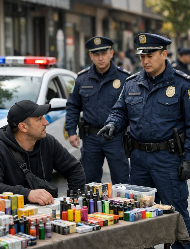 Шымкентте вейптерді заңсыз сатқандар анықталды