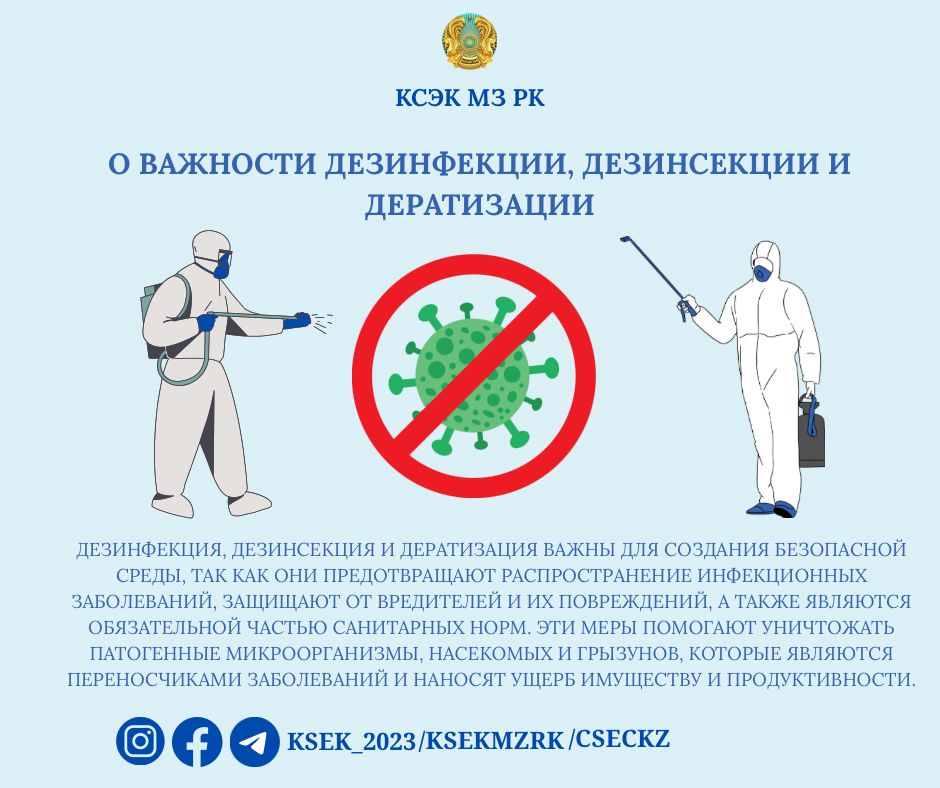 О важности дезинфекции, дезинсекции и дератизации