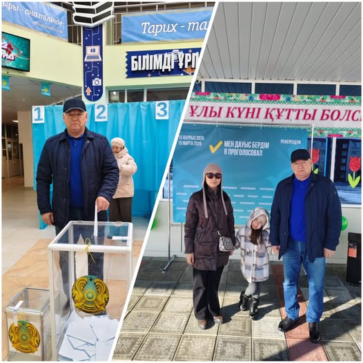 Бүгін, азаматтық борышымды орындап, таңдауымды білдіріп, референдумда дауыс бердім.