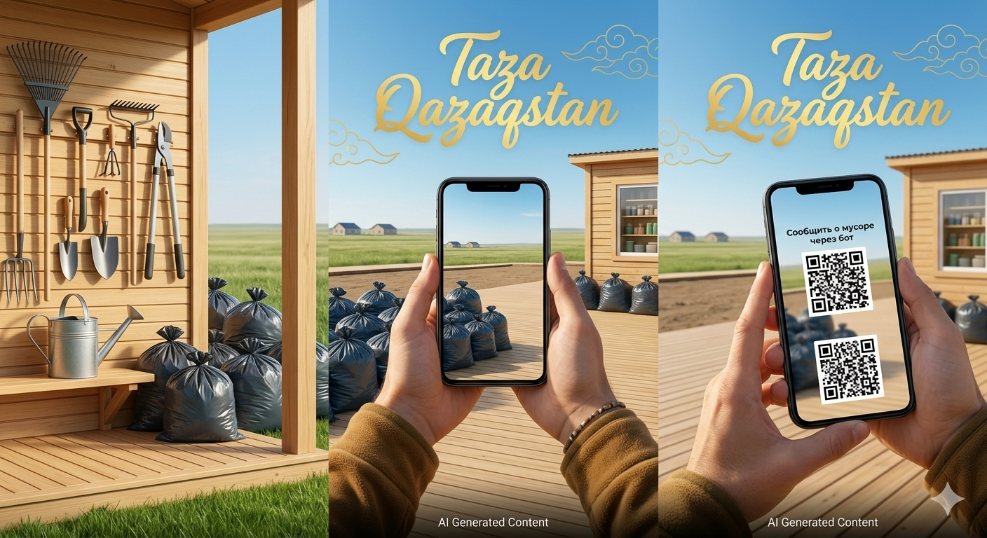 «Таза Қазақстан» Telegram-боты — таза болашаққа жасалған жылдам қадам.