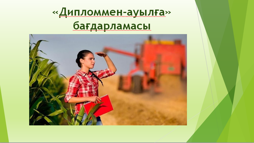 «Дипломмен-ауылға» бағдарламасы