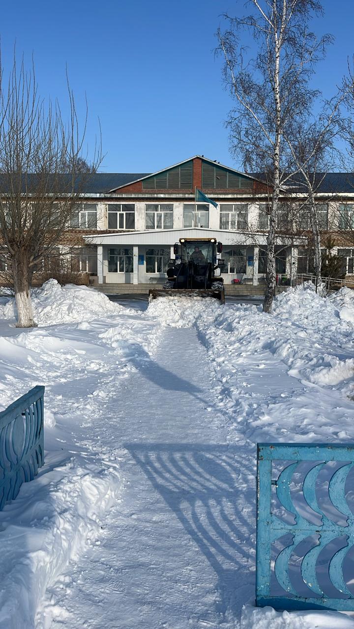 "Таза Қазақстан" бағдарламасы аясында мектеп аумағын тазарту ❄️ ️