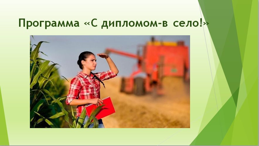Программа «С дипломом-в село!»