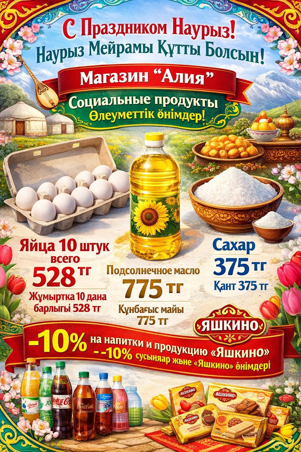 Әлеуметтік азық-түлік бұрышы жұмыс істейді