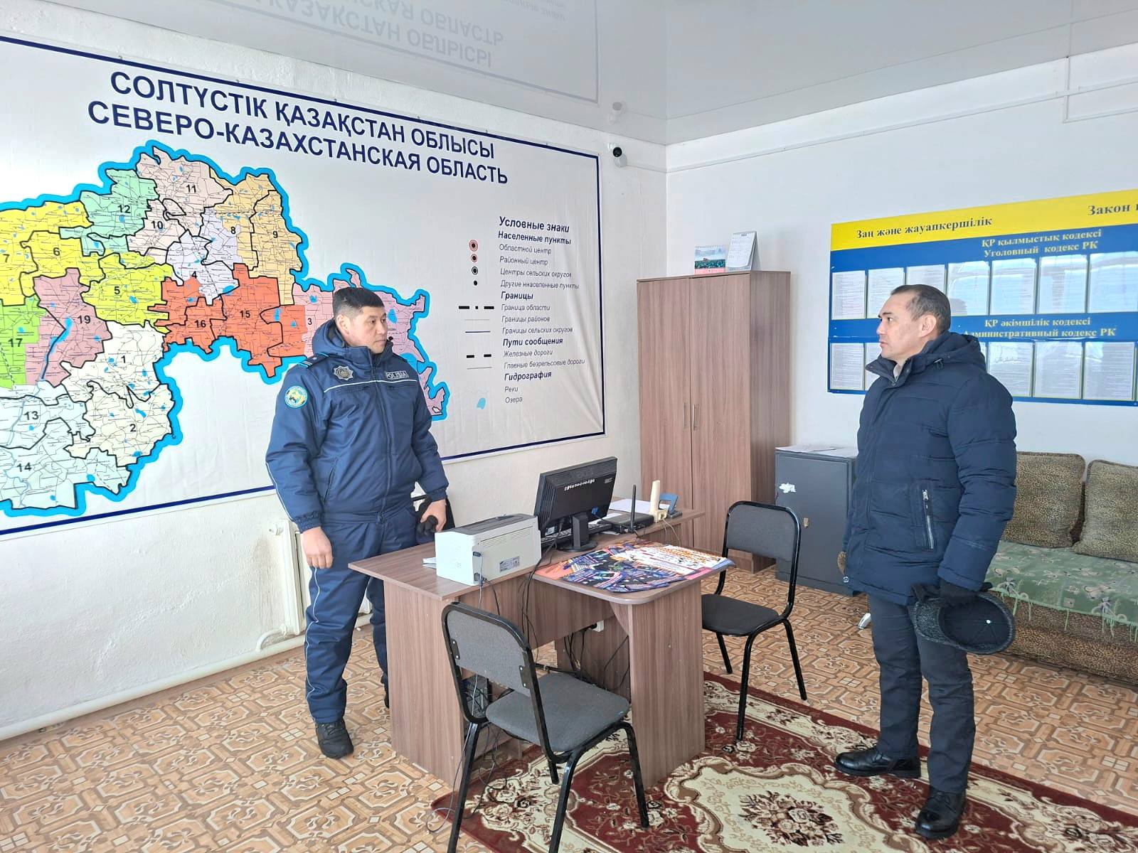 Уәлиханов және Ақжар аудандарының учаскелік полиция пункттеріне барып келу