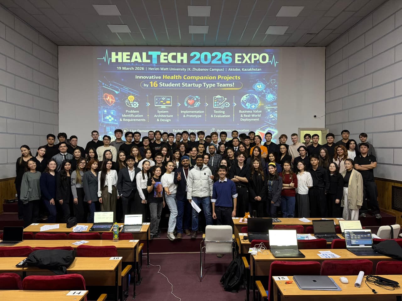 HealTech 2026: в кампусе Heriot-Watt в Актобе представили 16 стартапов