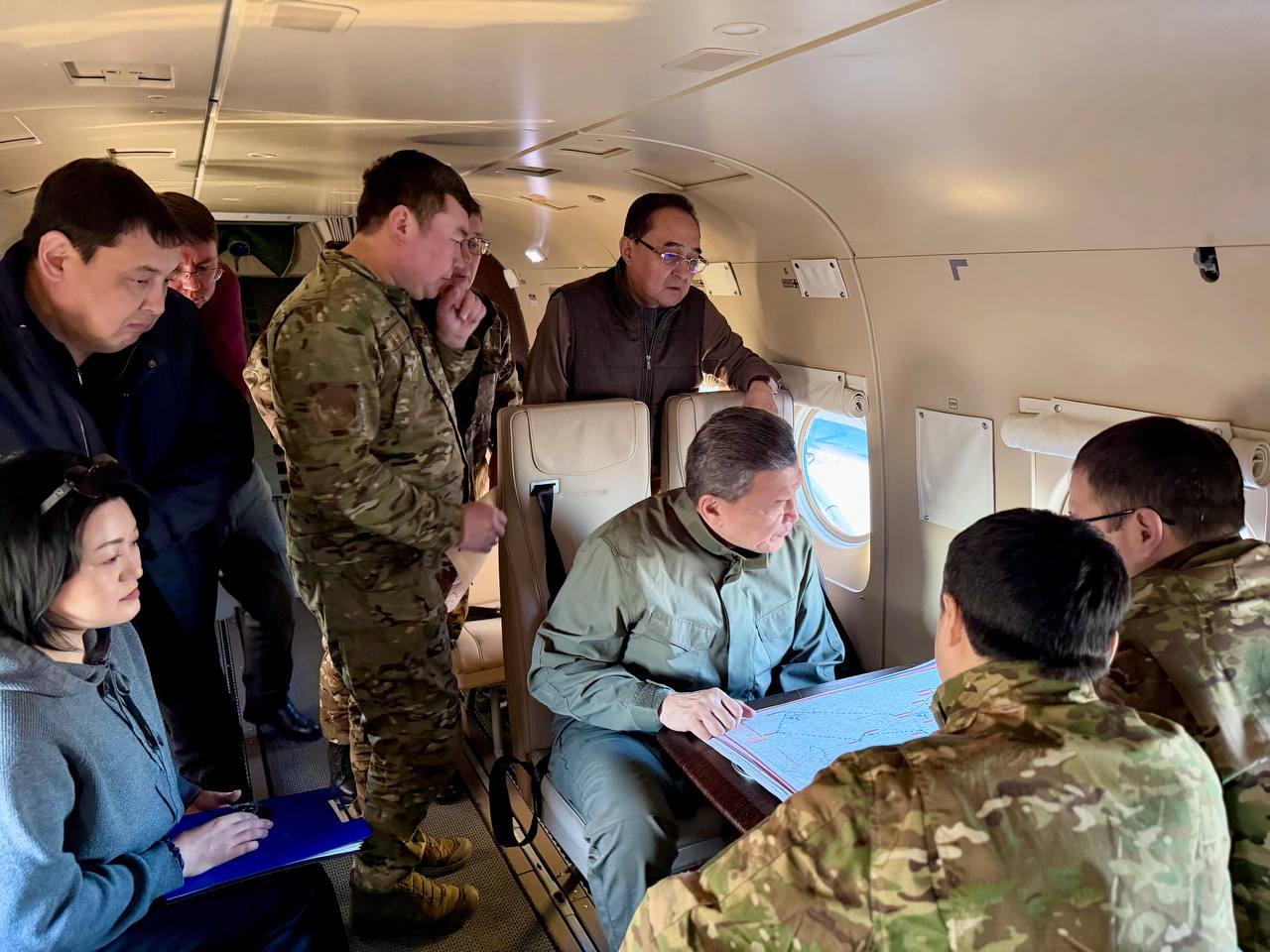 СҚО әкімі әуеден су тасқыны жағдайын бақылап шықты