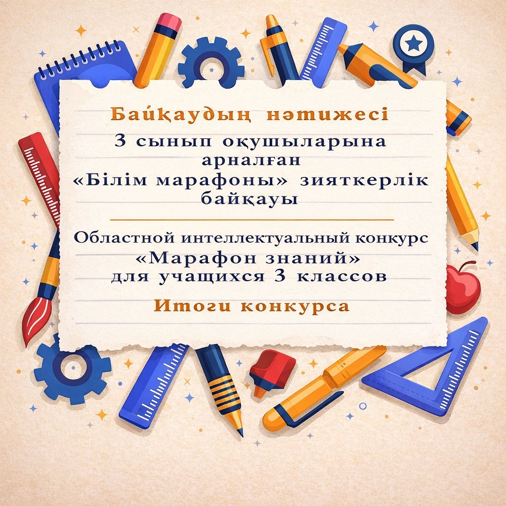 Ауданның 3-сынып оқушыларының «Білім марафоны» байқауындағы жетістіктері