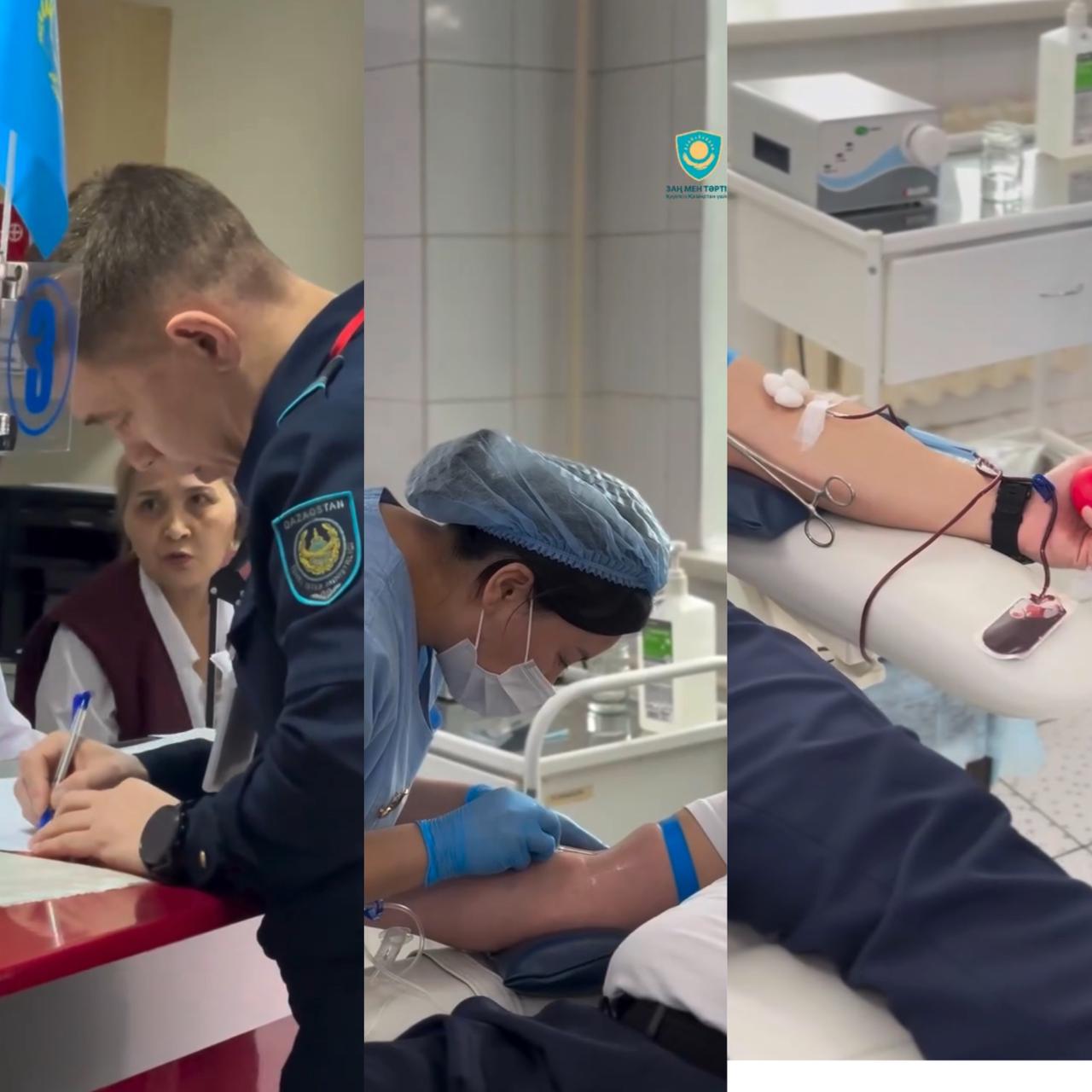 Наурызнама: ШҚО полицейлері «Қайырымдылық күнін» донорлық акциямен қолдады