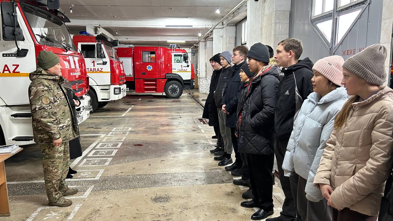 Тараз қаласында өрт сөндіру бөлімінде экскурсия ұйымдастырылды