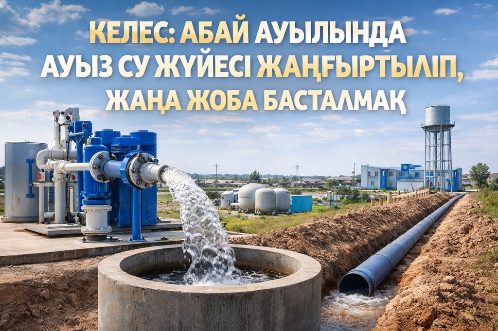 КЕЛЕС: В СЕЛЕ АБАЙ БУДЕТ МОДЕРНИЗИРОВАНА СИСТЕМА ПИТЬЕВОЙ ВОДЫ И НАЧАТ НОВЫЙ ПРОЕКТ