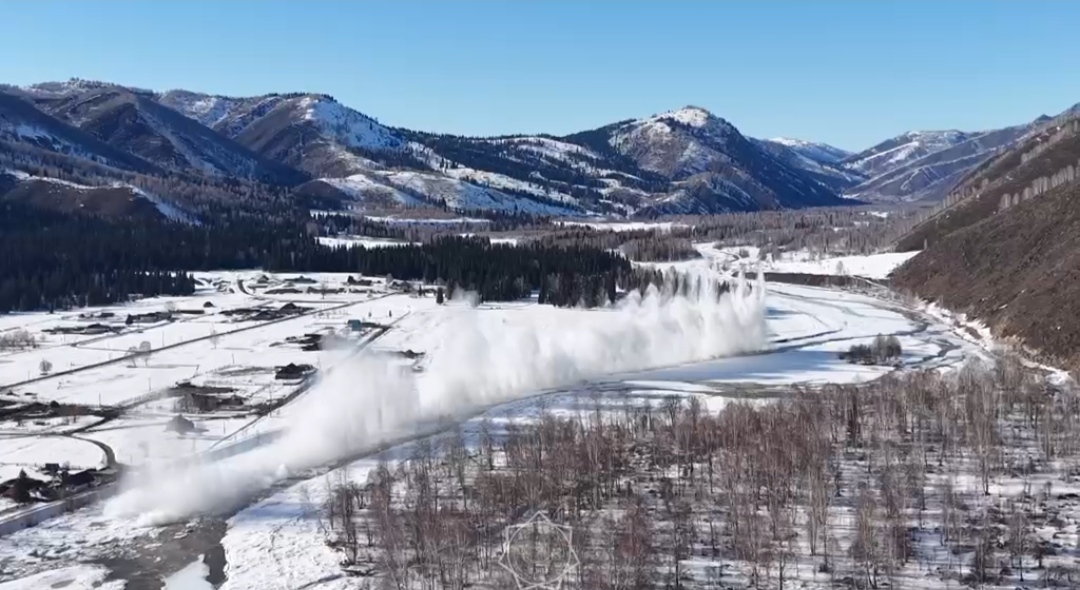 ШҚО-дағы Бұқтырма өзенінде мұз кептелісінің алдын алу үшін жарылыс жұмыстары жүргізілді