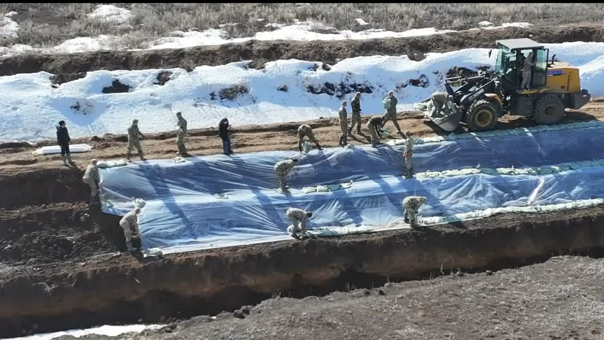 Есіл ауданының Двуречное ауылында су тасқынының алдын алуға бағытталған кешенді іс-шаралар жалғасуда