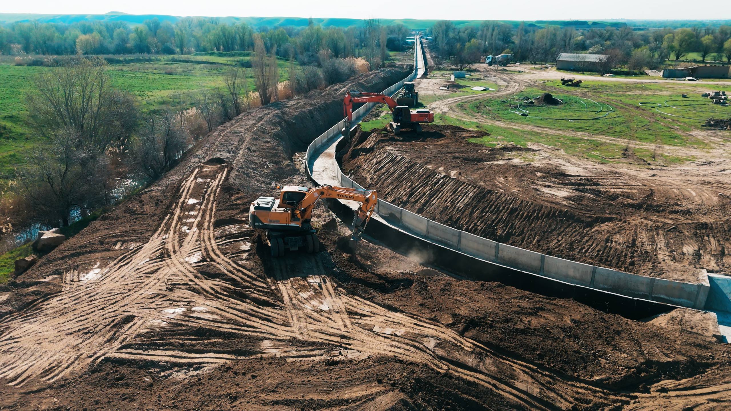 Түркістан облысында ұзындығы 143 шақырымнан астам ирригациялық желіні реконструкциялау жобасы басталды