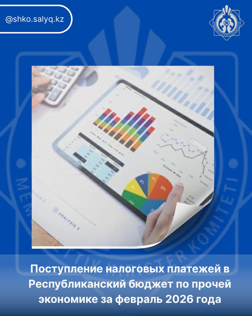 Поступление налоговых платежей в Республиканский бюджет по прочей экономике за февраль 2026 года