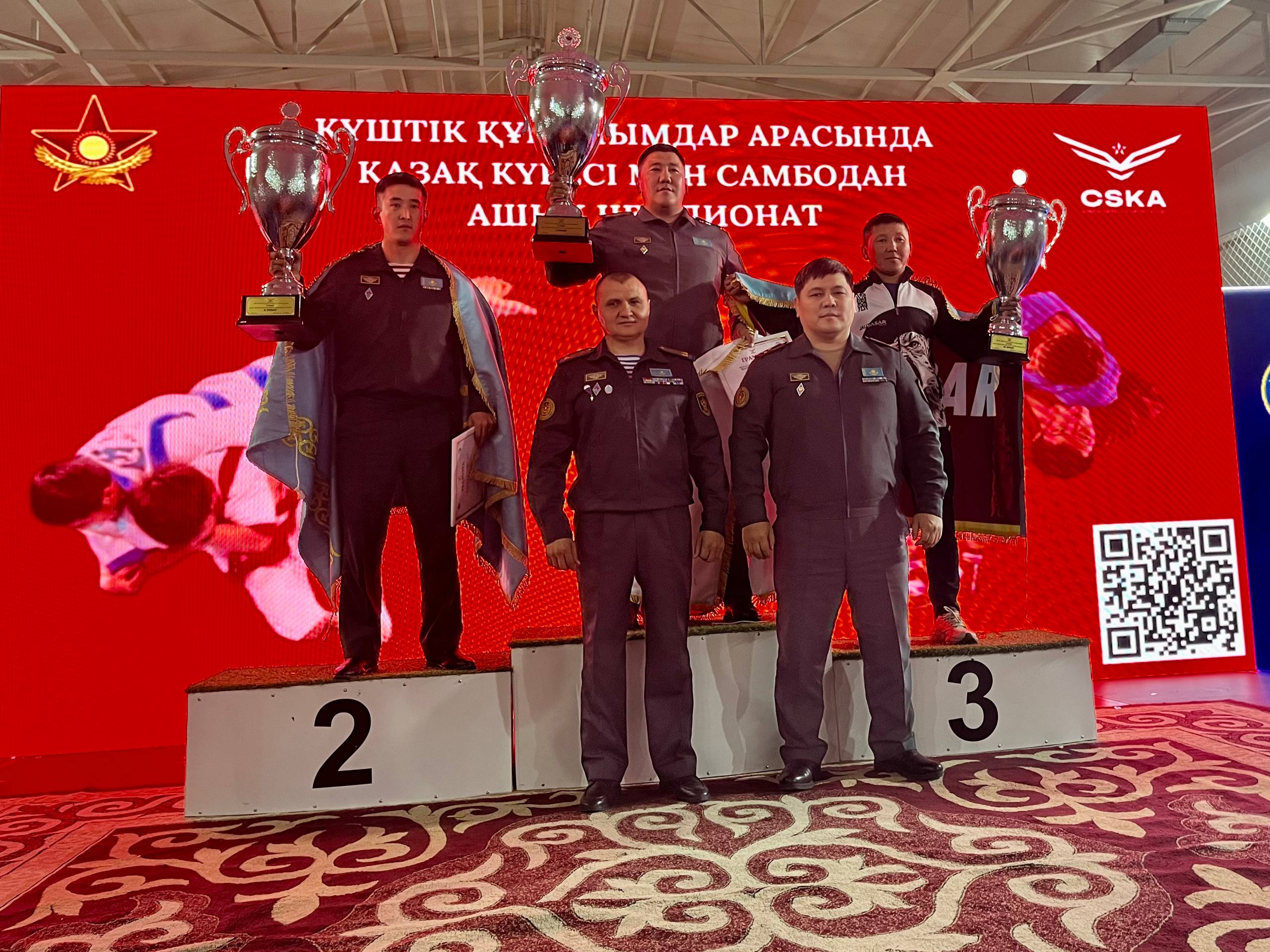 Қазақстанның күштік құрылымдары арасында самбодан өткен чемпионатта Қорғаныс министрлігінің спортшылары айқын жеңіске жетті