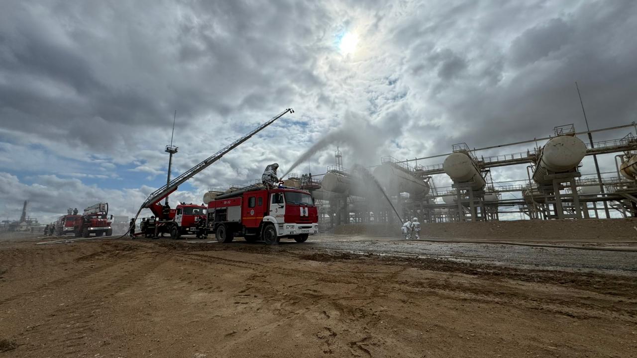 Жаңаөзен қаласында өрт-тактикалық жаттығу өткізілді