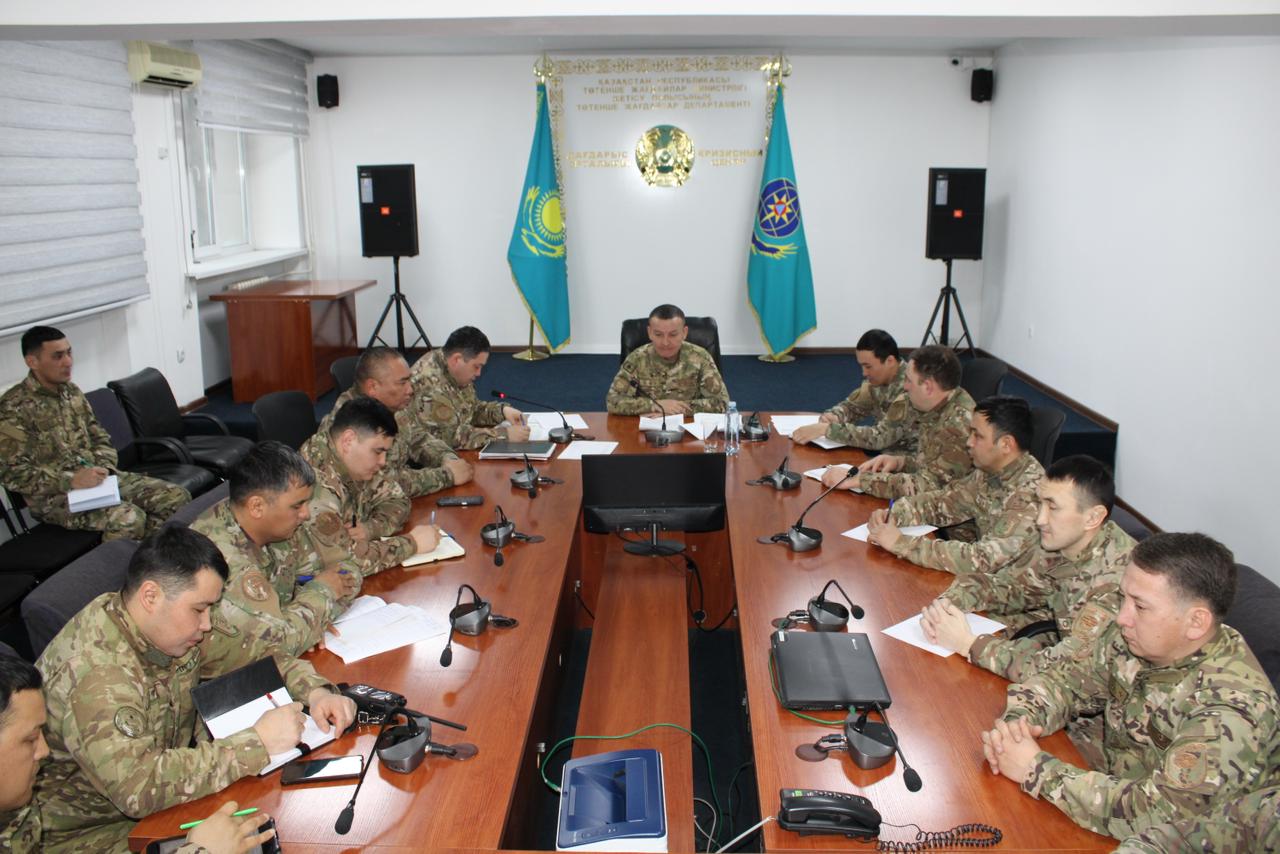 Жетісу облысы Төтенше жағдайлар департаментінде  бейнеконференция режимінде жұмыс кеңесі өткізілді