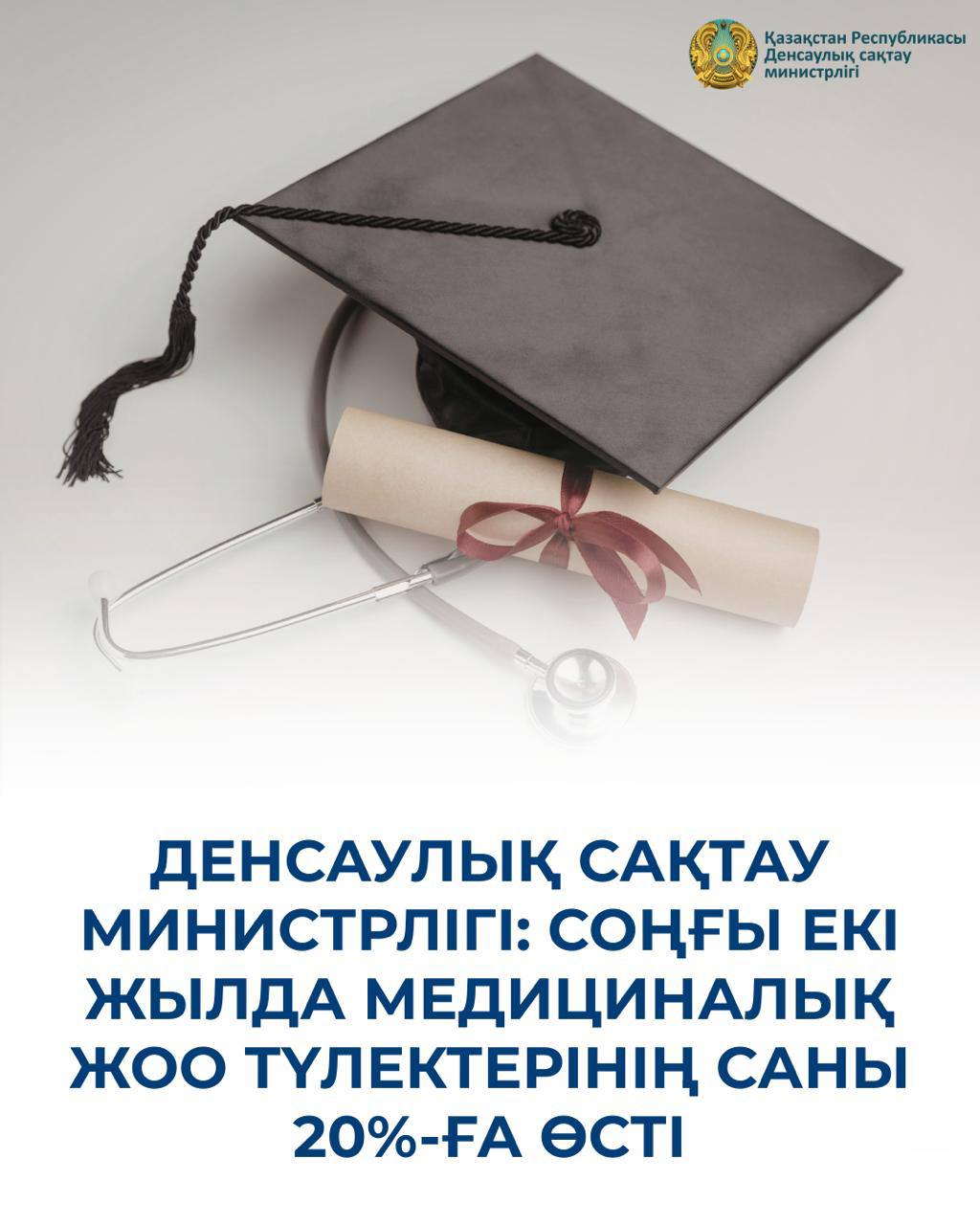 ДЕНСАУЛЫҚ САҚТАУ МИНИСТРЛІГІ: СОҢҒЫ ЕКІ ЖЫЛДА МЕДИЦИНАЛЫҚ ЖОО ТҮЛЕКТЕРІНІҢ САНЫ 20%-ҒА ӨСТІ