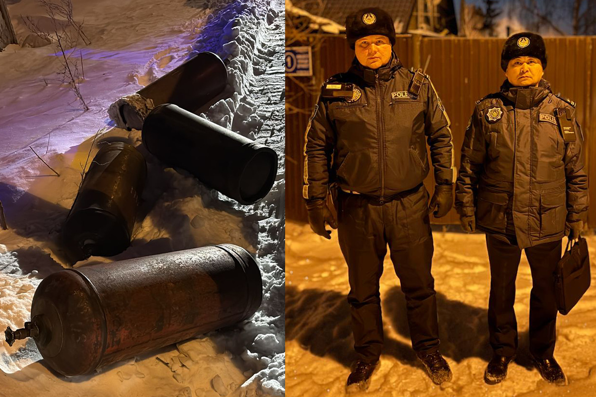 Петропавл қаласының шет аймағында болған өртті сөндіруге полицейлер көмек көрсетті