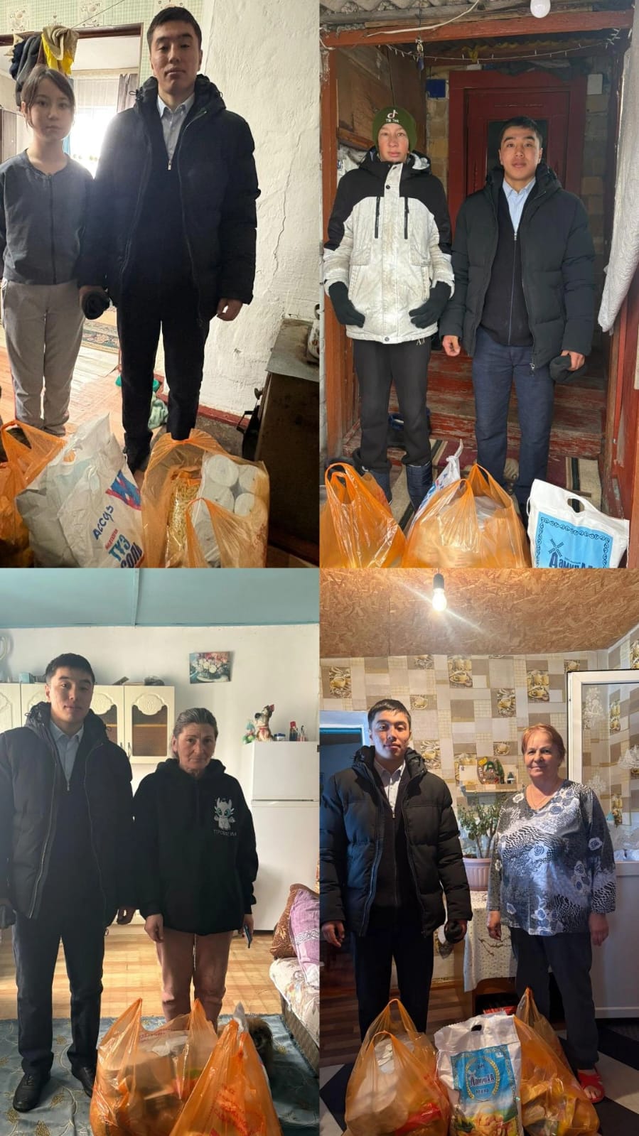 Ауыл жастары ауызбіршілік танытып, демеушілік жасап, игі бастаманың жүзеге асуына атсалысты. Нәтижесінде 12 отбасыға азық-түлік себеттері таратылып, қайырымдылық көмегі көрсетілді.