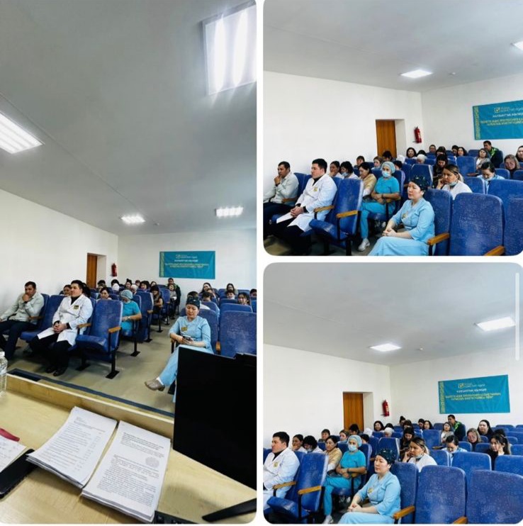 МЭС бөлімінің мамандары Ұлытау облысы, "Сәтбаев каласының емханасы" КММ медициналық, ұйымының ДКК төрагаларымен, отбасылық дарігерлерімен және жалпы практика фельдшерлерімен акпараттық-түсіндіру жұмысын жүргізді.