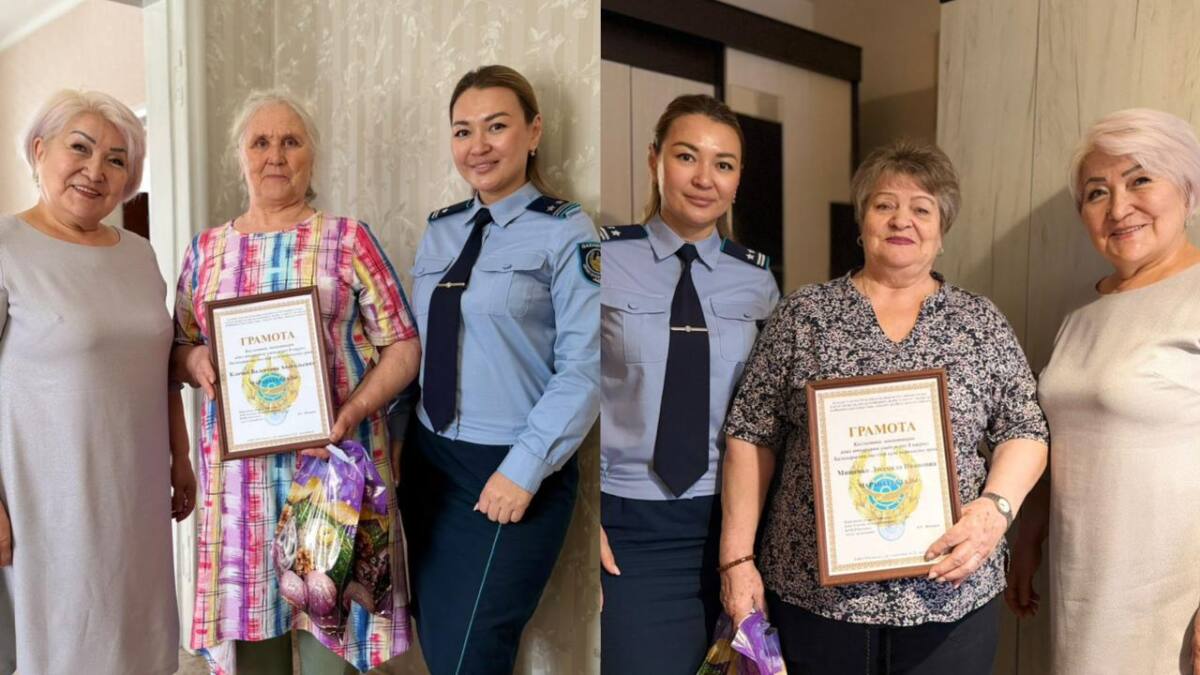 Халықаралық әйелдер күні қарсаңында Қарағанды облысы және Ұлытау облысы бойынша ҚАЖ департаментінің қызметкерлері мен Ардагерлер кеңесі ҚАЖ зейнеткер әйелдерін мерекемен құттықтады.