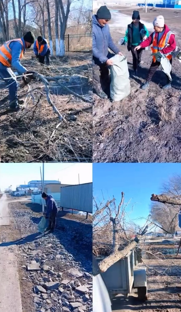 Аудан орталығы — Ақсу-Аюлы ауылында «Таза Қазақстан» республикалық экологиялық бағдарламасын қолдау мақсатында кең көлемді санитарлық-тазалық жұмыстары ұйымдастырылды