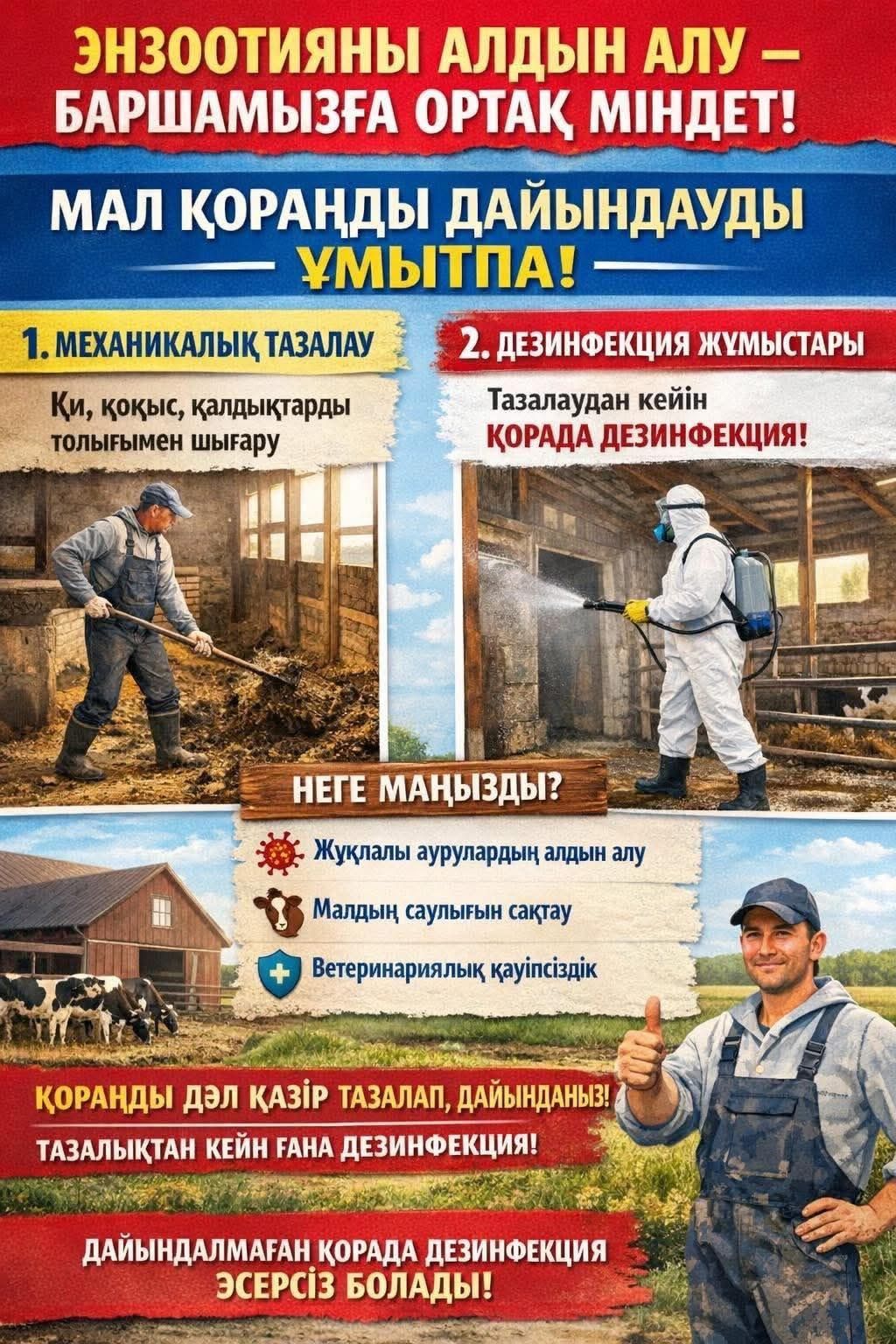 ХАБАРЛАНДЫРУ! Құрметті облыс тұрғындары және шаруашылық иелері!