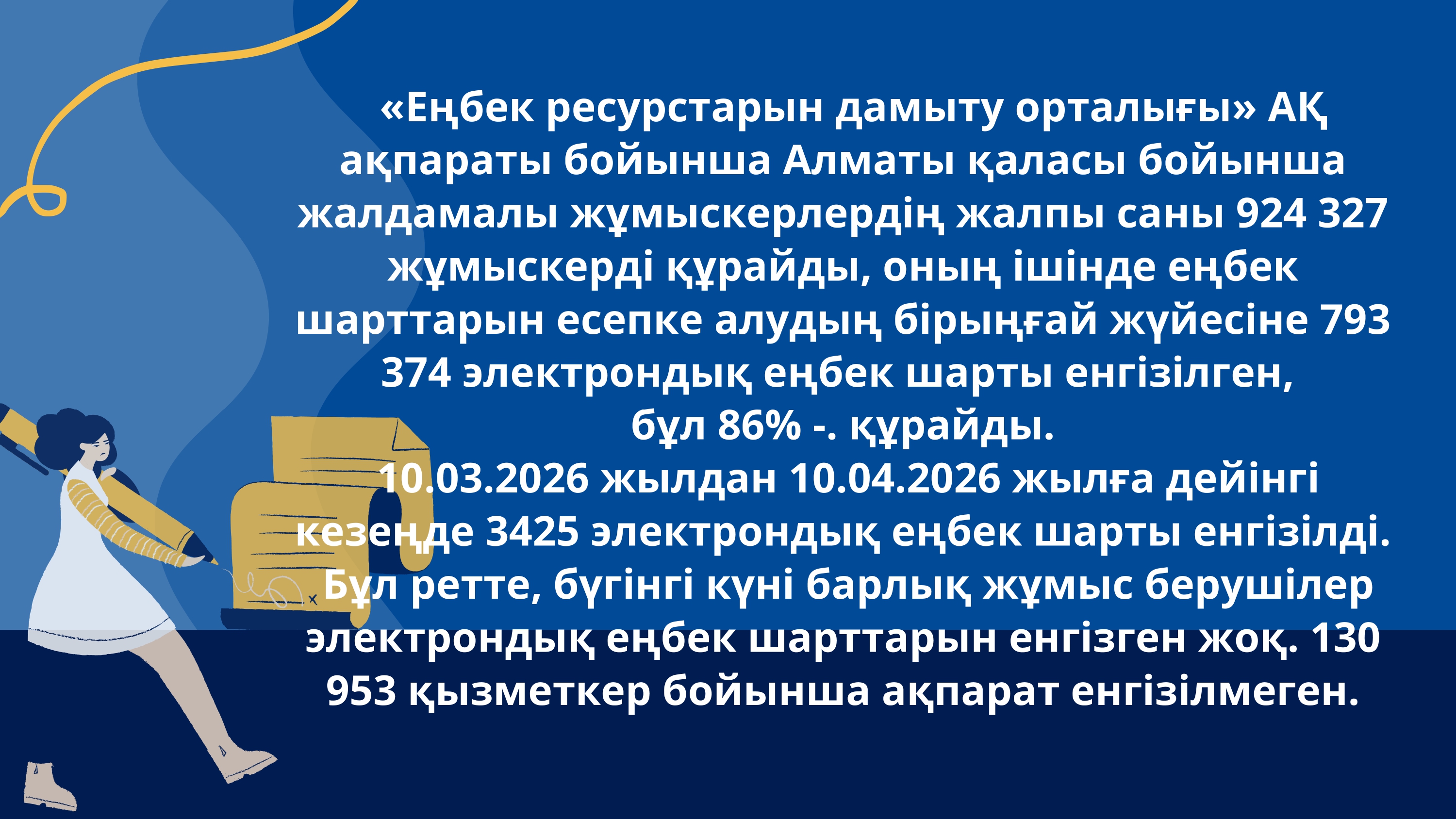 Алматы қаласының жалдамалы жұмыскерлері бойынша ақпарат