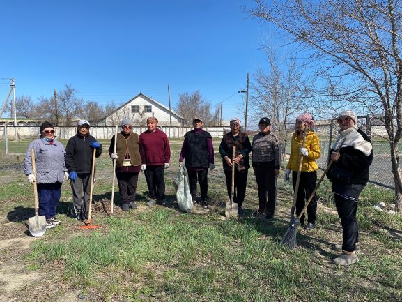 «Таза Қазақстан» республикалық экологиялық акциясы аясында Қамысқала ауылдық округінде көктемгі санитарлық-тазалық және абаттандыру жұмыстары жалғасуда