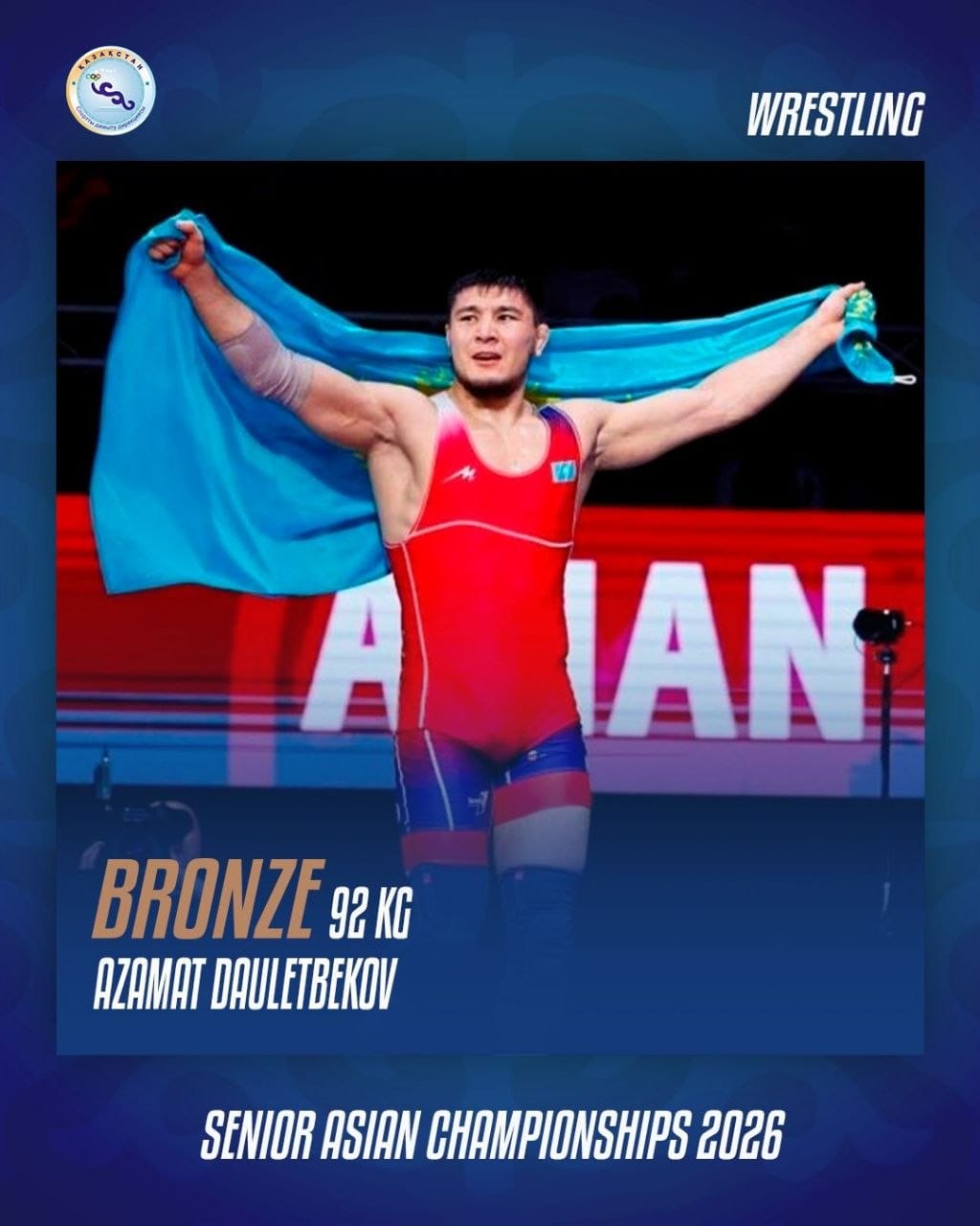 Азамат Дәулетбеков Бішкектегі Азия чемпионатының қола жүлдегері атанды
