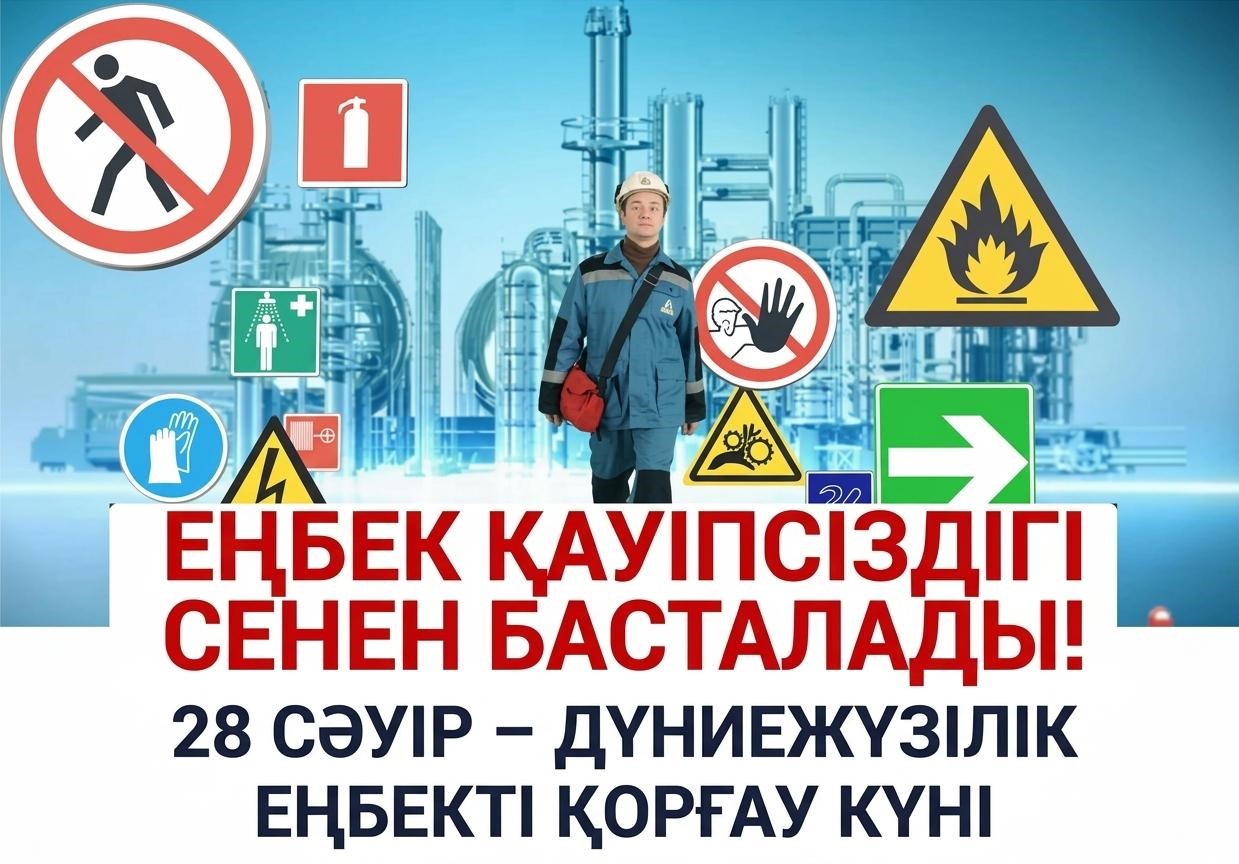 📢 Дүниежүзілік еңбекті қорғау күніне орай «Ашық есік күндері» өткізіледі